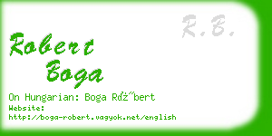 robert boga business card